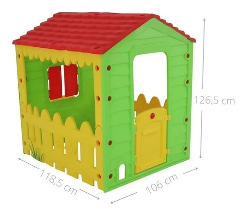 Casinha De Criança Infantil Brinquedo Fazendinha Bel 558233 Cor Multicolorido Liso