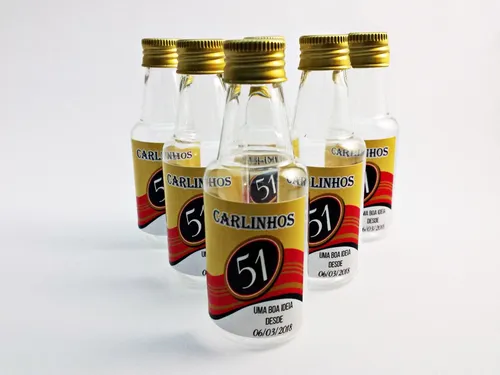 comprar Garrafinha De Cachaça 51 Kit De 50 Uni Tempo Limitado