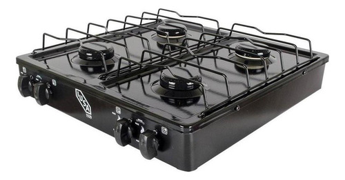 Parrilla A Gas Iusa Caper Negra 4 Quemadores
