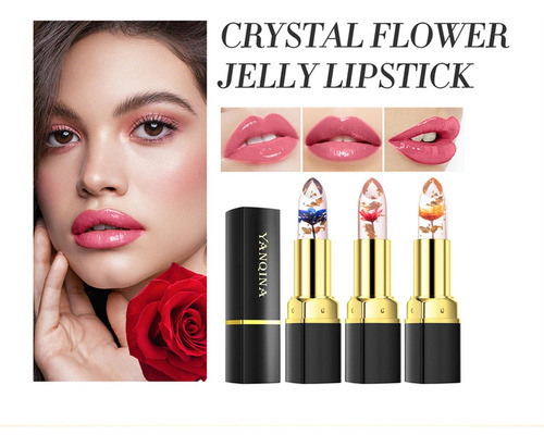 Labial De Flores, Hidratante, Palitos De Gelatina De Cristal