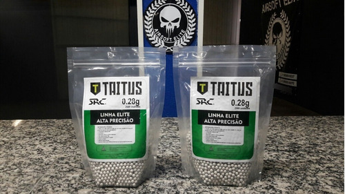 Airsoft 2x Pcts Bbs Src Taitus 0.28g Alta Precisão