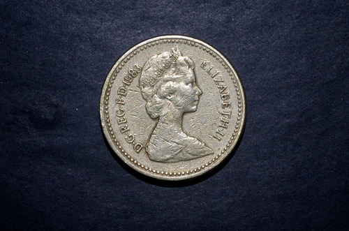 Moneda De Plata One Pound 1983 Elizabeth Ii