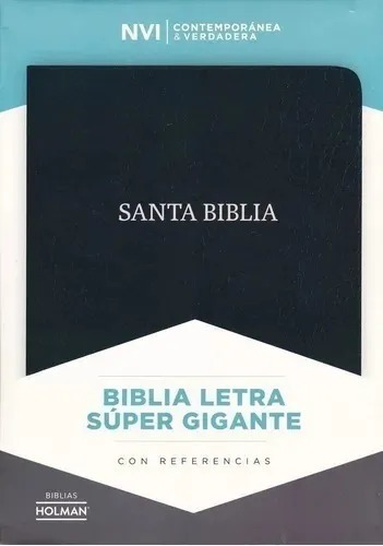 Biblia Letra Súper Gigante Nvi Piel Fabricada Negra