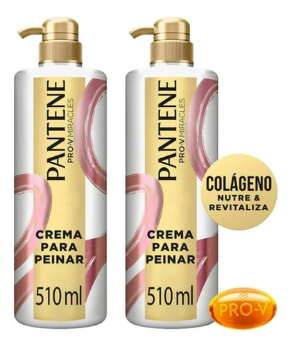 Crema Para Peinar Pantene Pro-v Miracles 20 Pzas De 510 Ml