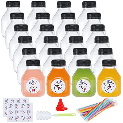 Fhxtcygj 24 Pack 8oz Botellas De Jugo De Plástico Vv68k