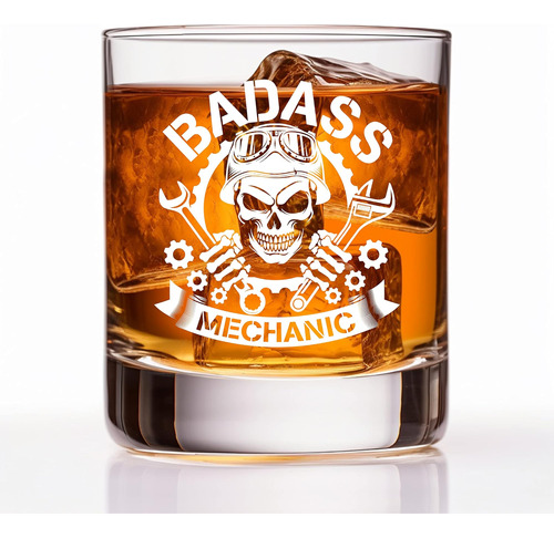 Rzhv Vaso De Whisky Mecánico Badass, Divertido Regalo De Cum