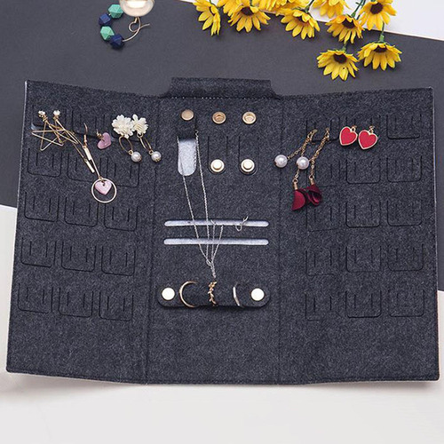 2 Bolsa Organizadora De Almacenamiento De Joyas De Gris