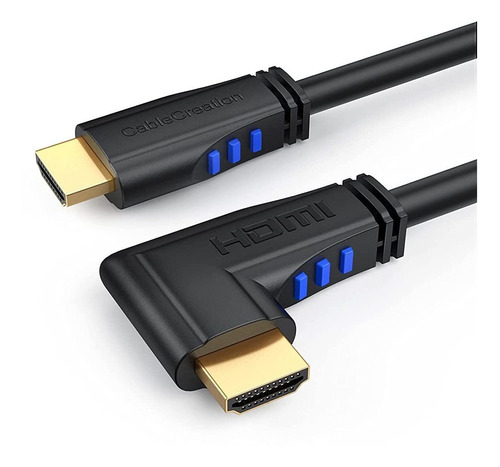 Cable Hdmi 2.0 De Angulo Recto Cablecreation De 6 Pies Ne...