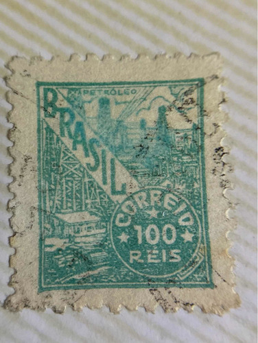 Sello Postal De Brasil De 1942  Petroleo 