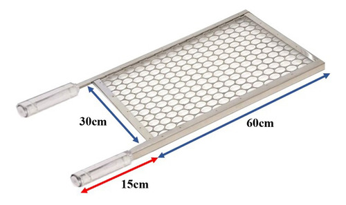 Grelha Moeda De Inox 430 Tamanho 30x60 Cm Para Churrasqueira