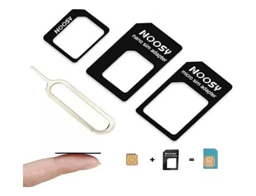 Moldura P/ Chip Adaptador 3 Em 1 Mini Micro Nano E Sim Card