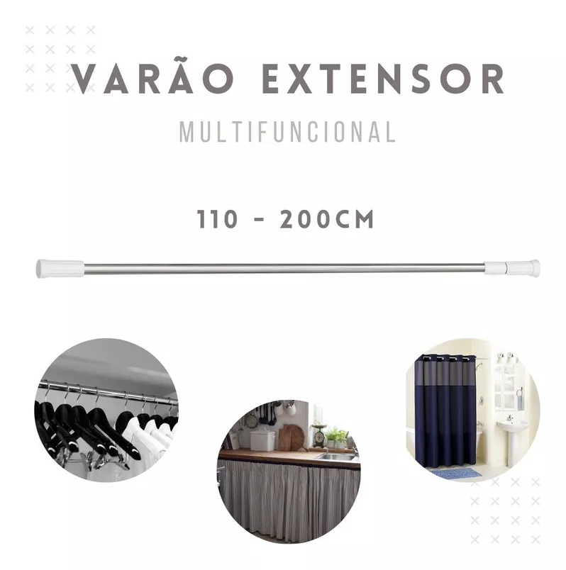 Terceira imagem para pesquisa de varao extensivel de pressao para cortina