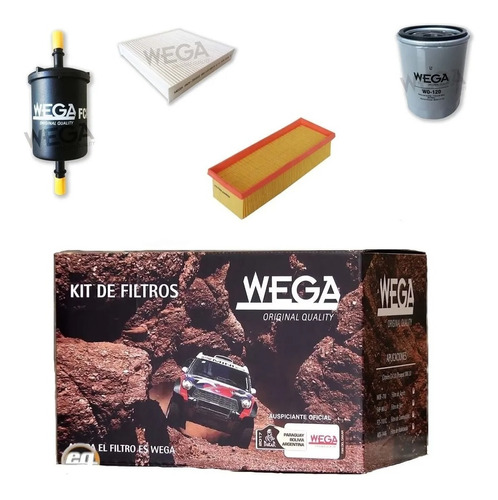 Kit De 4 Filtros Wega Fiat Mobi 1.0 77cv +selenia 5w30x4l