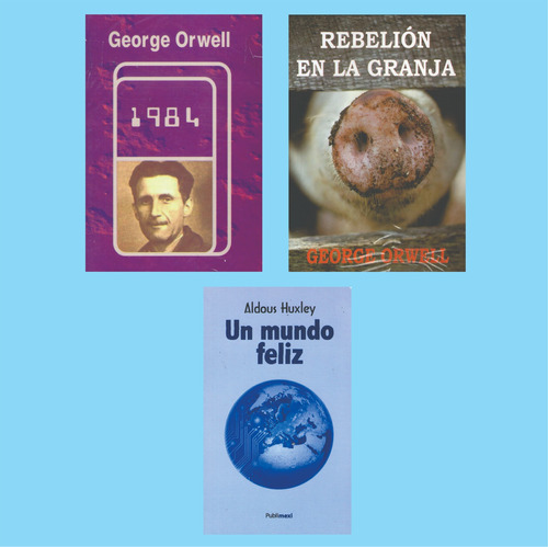 Orwell / Huxley Lote X3 1984 Un Mundo Feliz Rebelión Granja