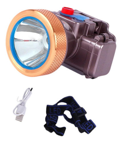 Linterna Frontal Recargable Por Usb Para Diámetro 5 Cm