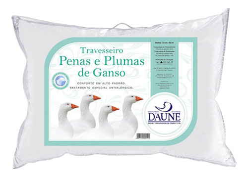 Travesseiro 85% Penas E 15% Plumas - 5003da 50x70 - Daune 