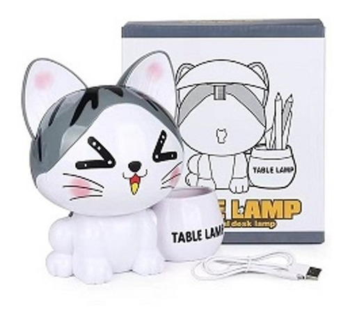 Lampara Alcancia Gatito 4 En 1 Recargable