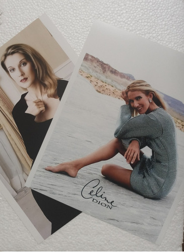 Celine Dion 2 Fotos De Colección 8  X 10 , Nuevas Y Raras!