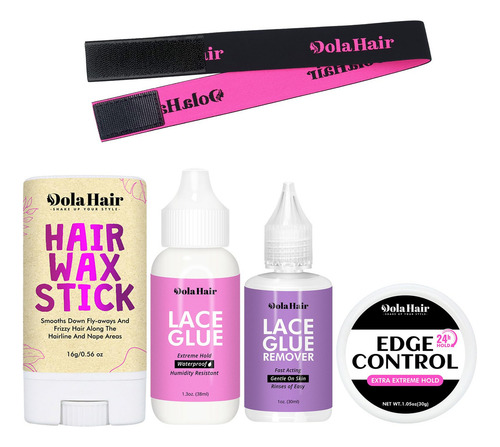 Kit De Pegamento Para Pelucas De Encaje Dolahair, Encaje Fro