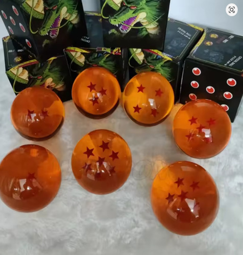 Set Esferas Del Dragon X7 Tamaño Real 7,5 Cmts Dragon Ball