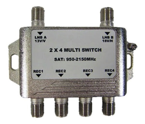 Multiswitch 2x4 Satelite Conecte Hasta 4 Receptores Lnb Dual