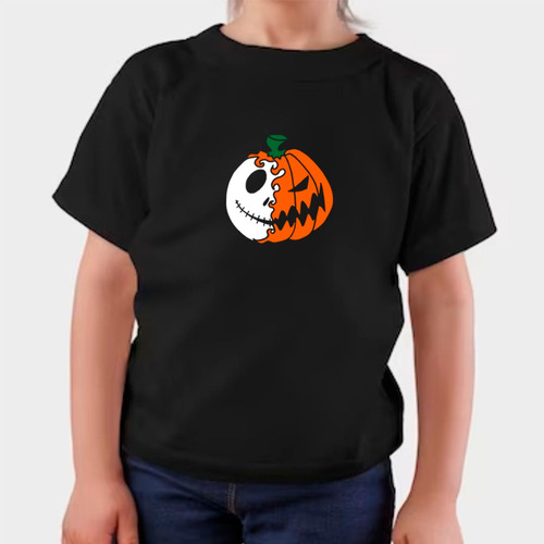 Franela Niños Unisex Estampado Halloween Jack Spooky 