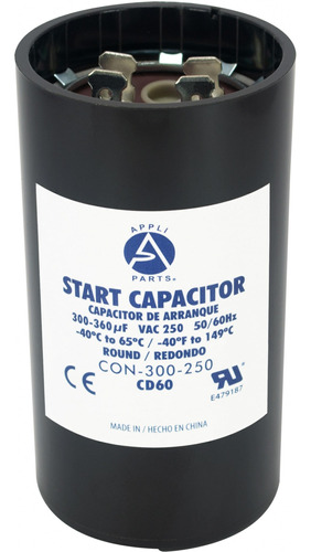 Appli Parts Condensador Capacitor Arranque 300-360 Mfd (