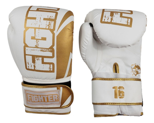 Guantes De Box Voit Fighter Blancos 16 Onzas