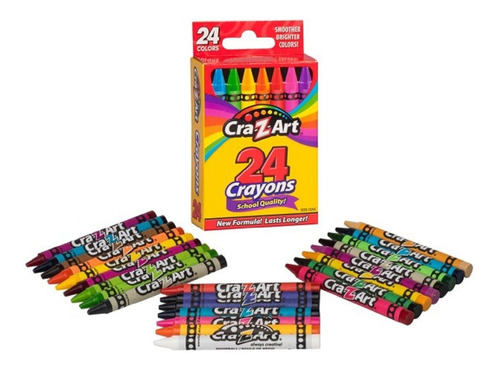 Crayolas Cra-z-art Crayones X 24 Paquete X 3