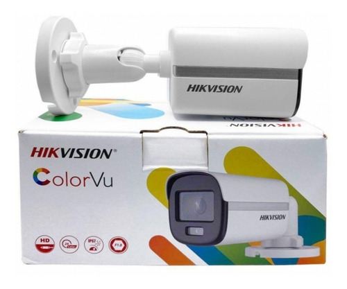 Cámara de seguridad Hikvision DS-2CE10DF0T-PF 2.8mm con resolución de 2MP visión nocturna incluida blanca