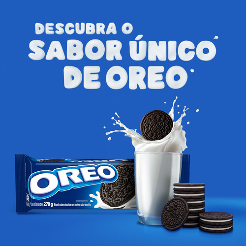 Imagem 6 de 8 de Biscoito Recheado Oreo Original Emb Econômica Multipack 270g