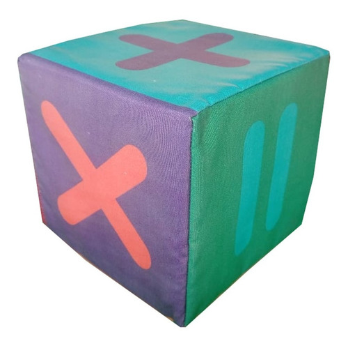 Cubo De Signos Matematicos 20 Cm (espuma Y Tela)