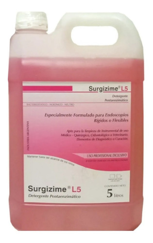 Detergente Tri Enzimático Surgizime L5 Instrumental Bidon 5l