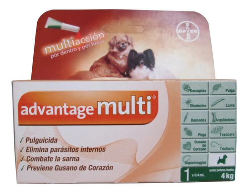 Pipeta antiparasitario para pulga Bayer Advantage Multi para perro hasta 4kg color verde
