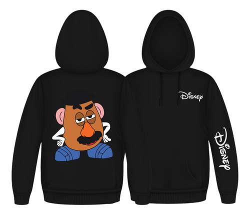 Buzo Capota Sr Cara De Papa Toy Story  Hoddies Serie Black 