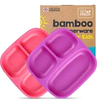 Comprar Obtenga Un Conjunto De Placas Divididas Para Niños De Bambú