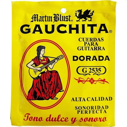 Encordado Guitarra Criolla Clasica Cuerdas Gauchita Martín B