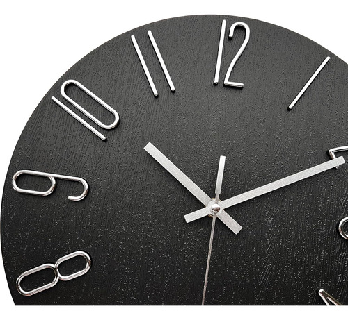 Reloj De Pared De 12 Pulgadas, Silencioso Sin Tictac, Funcio