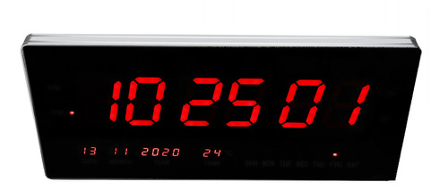 Reloj De Pared Digital Led, Sencillo Y Elegante, Calendario