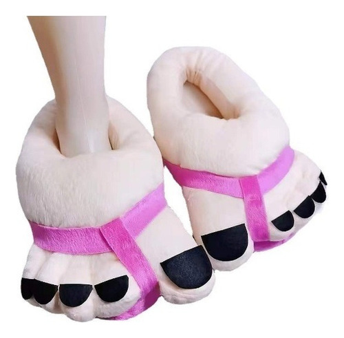 Pantuflas De Felpa Unisex Para El Hogar Con Forma De Pie