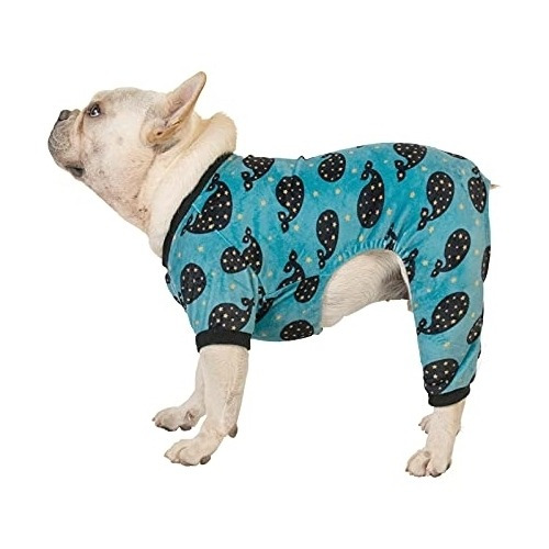 Abrigos Pijama Suave Para Cachorros Azul Talla M