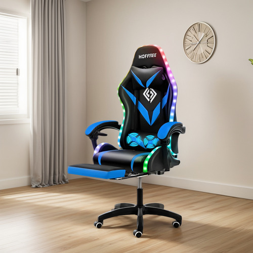 Silla De Juegos Ergonómica Con Altavoces Bluetooth Y Luces L
