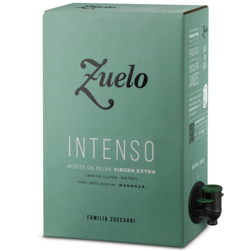 Imagen 5 de 7 de Aceite De Oliva Zuelo Intenso 2000ml 2lt Extra Virgen Caja