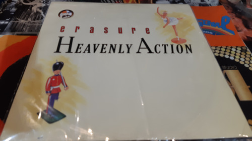 Erasure Heavenly Action Vinilo Maxi Uk Muy Buen Estado 1985