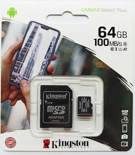 Memoria Micro Sd 64gb Clase 10 Original 100 Mb/s