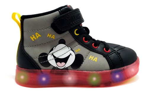 Zapatilla Colloky Disney De Niño Con Luces Color Negro