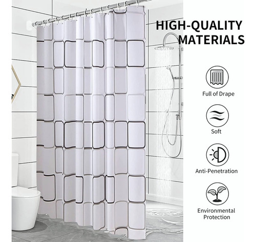 Hi, Cortina De Ducha Bañera 200x200 Cm Baño Cortinas
