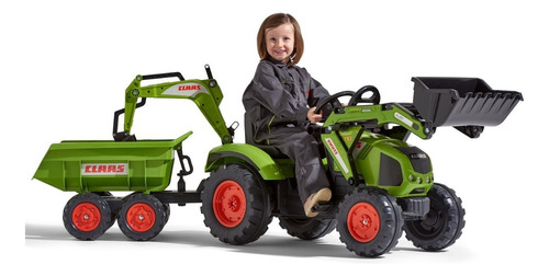 Falk Tractor Claas Backhoe With Excavator 1010w Color Verde Oscuro