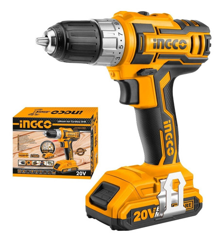 Taladro Atornillador 20v Ingco (batería + Cargador)