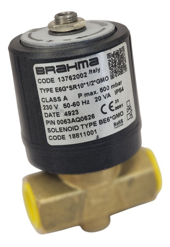 E6g* Válvula Solenoide Brahma 1/2 C/ Regulagem Rapida